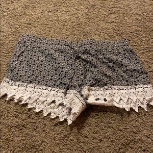 Lace bottom shorts